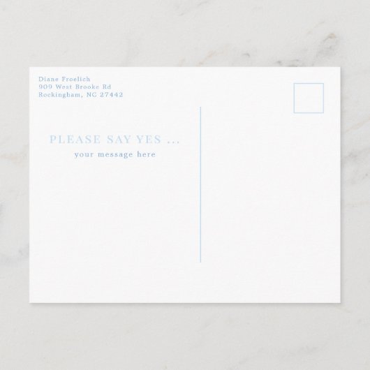 Carte Postale Blue Hydrangea sera-tu ma servante d'honneur ? (Dos)