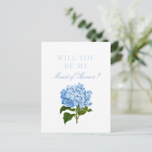 Carte Postale Blue Hydrangea sera-tu ma servante d'honneur ? (Debout devant)