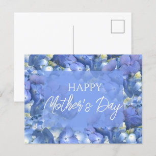 Carte Postale Blue Hydrangeas Blooms fête des mères