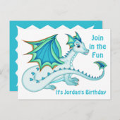 Carte postale Blue Ice Dragon (Devant / Derrière)