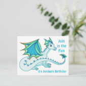 Carte postale Blue Ice Dragon (Debout devant)