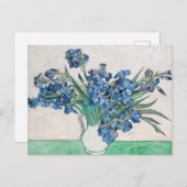 Carte Postale Blue Irises par Vincent Van Gogh Art (Devant / Derrière)