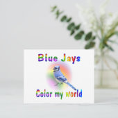 Carte Postale Blue Jays Couleur Mon monde (Debout devant)