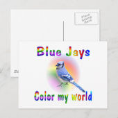 Carte Postale Blue Jays Couleur Mon monde (Devant / Derrière)
