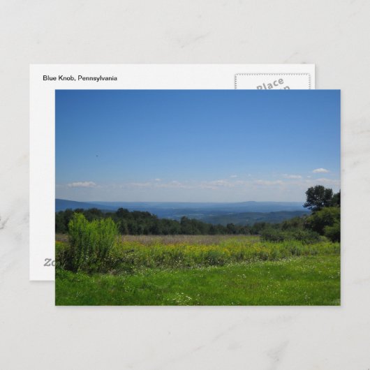 Carte Postale Blue Knob, Pennsylvanie (Devant / Derrière)
