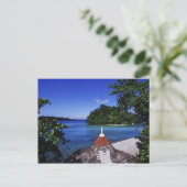 Carte Postale Blue Lagoon, Port Antonio, Jamaïque (Debout devant)