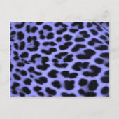 Carte Postale Blue Leopard print background (Devant)
