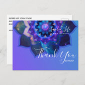 Carte Postale Blue Lotus Mandala (Devant / Derrière)