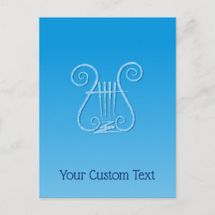 Carte Postale Blue Lyre