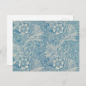 Carte Postale Blue Marigolds (par William Morris) (Devant / Derrière)