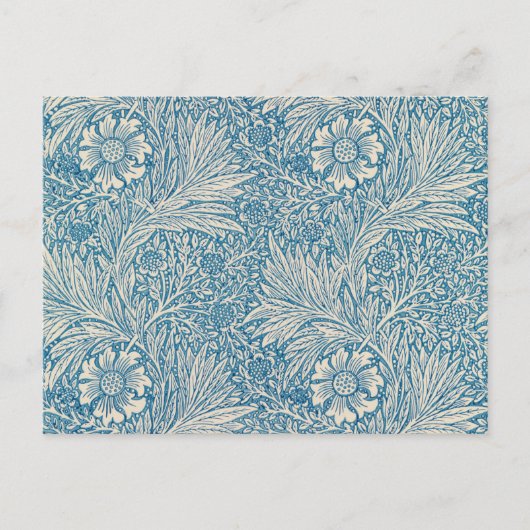 Carte Postale Blue Marigolds (par William Morris) (Devant)