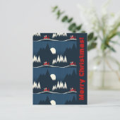 Carte Postale Blue Merry Christmas (Debout devant)