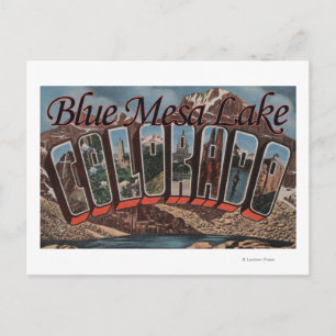 Carte Postale Blue Mesa Lake, Colorado - Grandes Lettres Scènes
