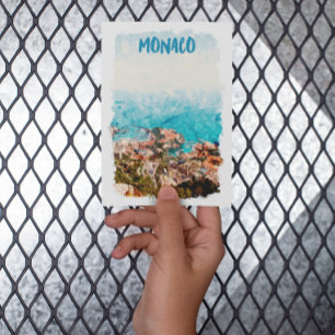 Carte Postale Blue Monaco Ocean View Peinture