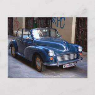 Carte Postale Blue Morris Minor Convertible Tourisme