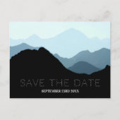 Carte Postale Blue Mountain Range, Mariage Rustique Enregistrer  (Devant)