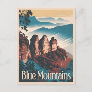 Carte Postale Blue Mountains Australie Vintage