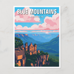Carte Postale Blue Mountains Australie Voyage abstrait