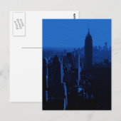 Carte postale Blue New York City Night (Devant / Derrière)