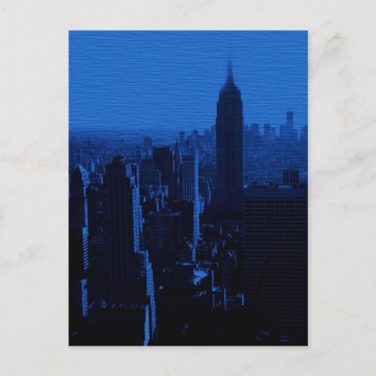 Carte postale Blue New York City Night (Devant)