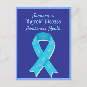 Carte postale Blue Paisley Thyroid Cancer Awarenes