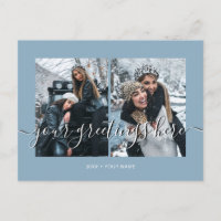 Blue Personnalisé 2 photos Accueil universel