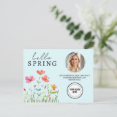 Carte Postale Blue Professional Hello Spring Immobilier (Debout devant)