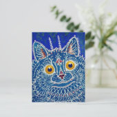 Carte Postale Blue Psychedelic Chat Louis Wain (Debout devant)