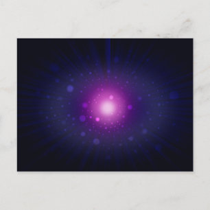 Carte Postale Blue Purple Space Galaxy étoiles Abstrait