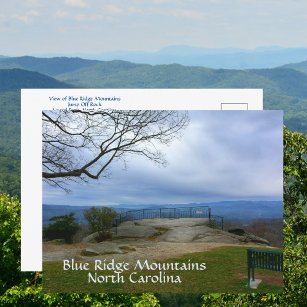 Carte Postale Blue Ridge Mountains Jump Off Rock NC