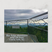 Carte Postale Blue Ridge Mountains Jump Off Rock NC Photographie (Devant)