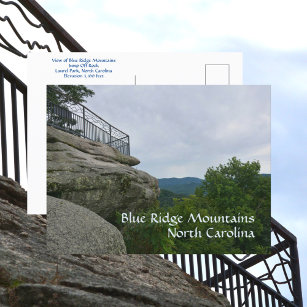 Carte Postale Blue Ridge Mountains Jump Off Rock NC Photographie