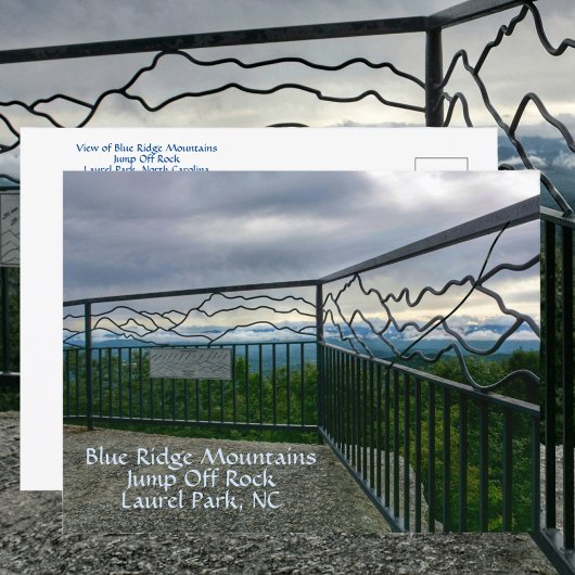 Carte Postale Blue Ridge Mountains Jump Off Rock NC Photographie