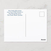 Carte Postale Blue Ridge Mountains North Carolina Photographie (Dos)