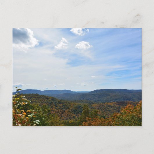 Carte Postale Blue Ridge Mountains North Carolina Vue d'automne (Devant)