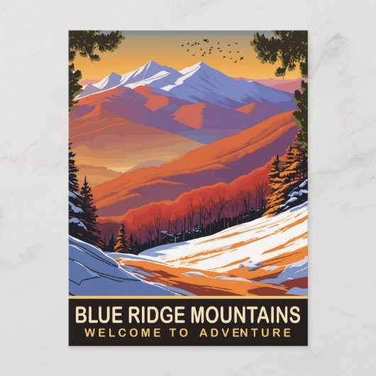 Carte Postale Blue Ridge Mountains, Voyage (Devant)