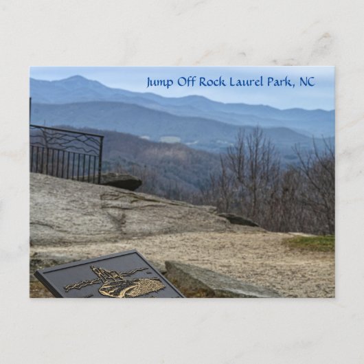 Carte Postale Blue Ridge Mountains Vue depuis Jump Off Rock NC (Devant)