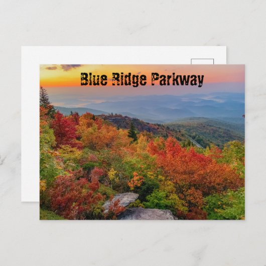 Carte Postale Blue Ridge Parkway en automne (Devant / Derrière)