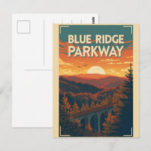 Carte Postale   Blue Ridge Parkway Scenic Byway Virginie Nord C
