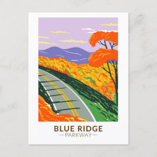 Carte Postale Blue Ridge Parkway Vintage