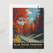 Carte Postale Blue Ridge Parkway, Voyage (Devant / Derrière)