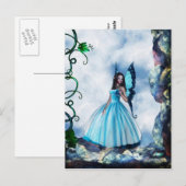 Carte postale Blue Romantic Butterfly (Devant / Derrière)