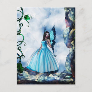 Carte postale Blue Romantic Butterfly
