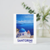 Carte Postale Blue Santorin, Grèce - Vue depuis Oia (Debout devant)