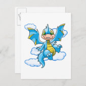 Carte Postale Blue Scorchio avec sa tête dans les nuages (Devant / Derrière)