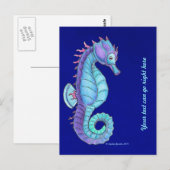 Carte postale Blue Sea Horse (Devant / Derrière)
