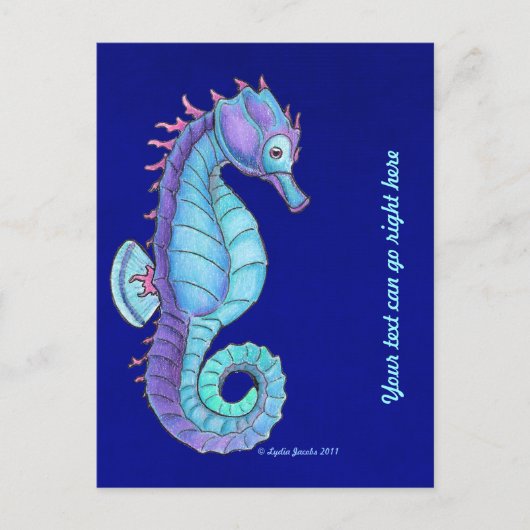 Carte postale Blue Sea Horse (Devant)