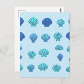 Carte Postale Blue seashell (Devant / Derrière)