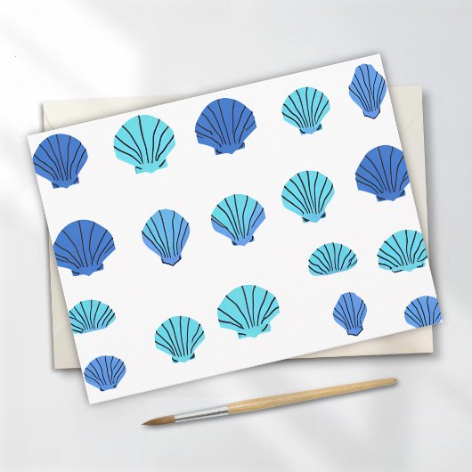 Carte Postale Blue seashell