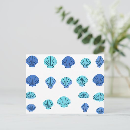 Carte Postale Blue seashell (Debout devant)